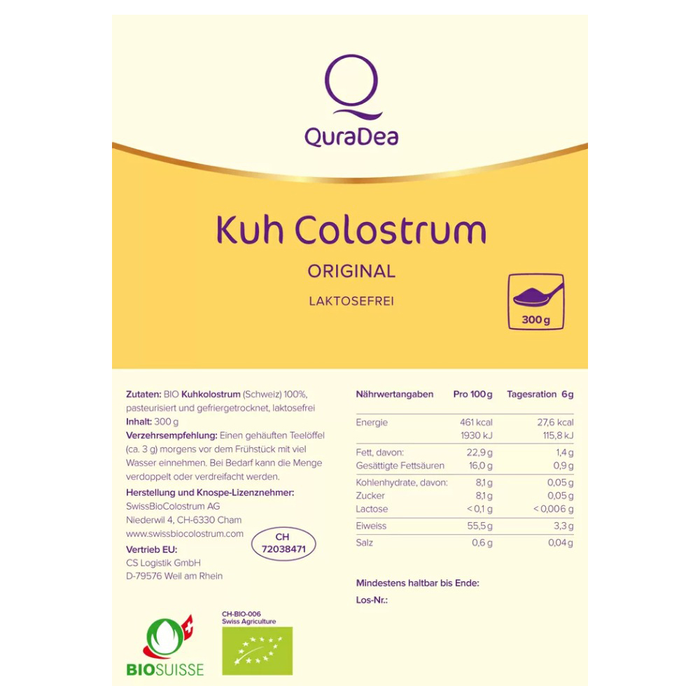 Bio Kuh Colostrum Pulver 300 g